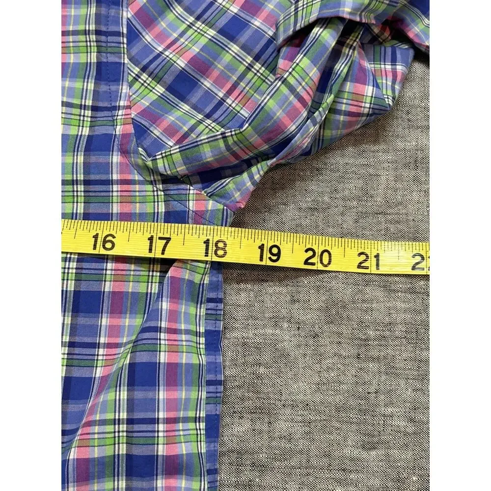 Ralph Lauren Shirt Youth Large 14-16 Plaid Long Sleeve Classic Preppy Button-Up